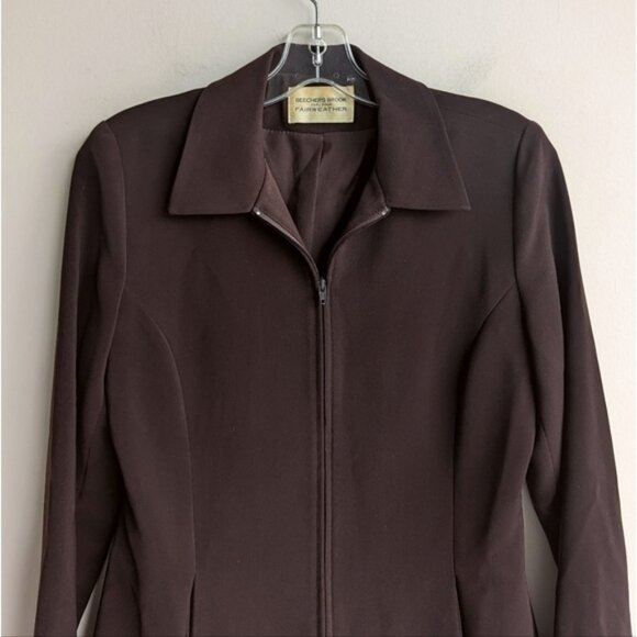 Beechers Brook Brown Zip Collared Jacket - Picture 1 of 5